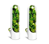 Agwuoetr 2PCS Capsule Case Herb Crisper Cup Type Food Storage Container Vegetable Preservation for Dill Coriander