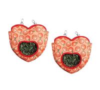 Agwuoetr 2PCS Heart-Shape Hanging Bag Guinea Pig Hanging Bag Hanging Pouch Small Animals Feeder Holder B