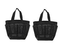 Agwuoetr 2Pcs Portable Shower Handbag Suitable for University Dormitory, Bathroom, Gym and Travel Hand-Held Bath Bag Black