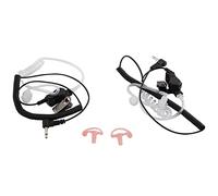 Agwuoetr 3.5mm Police Listen Only Acoustic Tube Earpiece with One Pair Medium Earmolds for Speaker Mics
