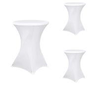 Agwuoetr 3 PCS Elastic Table Cover Polyester for Bistro Table Reinforcement in the Foot Area Stretch Cover for Bar Tables