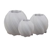 Agwuoetr 3 Pieces Geometric Pillar Candle Mold Irregular Wave Twisted Silicone Molds for Candles