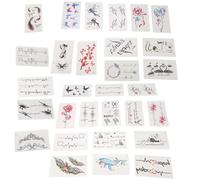 Agwuoetr 30Pcs/Set Sexy Dark Temporary Tattoo Sticker Waterproof Temporary Tattoo Fake Tattoo Sticker