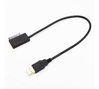 Agwuoetr 35CM USB Adapter PC 6P+7P CD DVD Rom SATA to USB 2.0 Converter Slimline Sata 13 Pin Drive Cable for PC Laptop Notebook