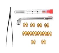 Agwuoetr 37Pcs 3D Printer Nozzles MK8 Nozzle 0.2,0.3,0.4,0.5,0.6,0.8,1.0mm Extruder Print Head for -10 3 5