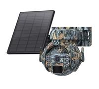 Agwuoetr 3MP 4G Solar Powered Camera Outdoor WIFI Wildlife Trail Camera Waterproof Infrared Night Vision Motion Activated Easy to Use (B)