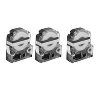 Agwuoetr 3Pcs 12mm Label Maker Tape Label Maker Black on White Label Tape for/Printer