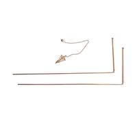 Agwuoetr 3Pcs/Set Copper Dowsing Rods Kit Divining Rods + Pendulum for Water Divining Witching Healing Metal Detector Rod