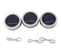 Agwuoetr 3PCS Solar Lantern Lights Waterproof Solar Power Glass Decorative Light Accessories Warm White