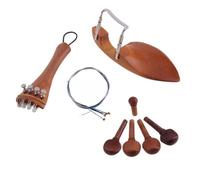 Agwuoetr 4/4 Violin Accessories Parts Tuning Pins, Draw Plate, Tail Strings, Chinrest, Screws, Fine-Tuning Violin String Set