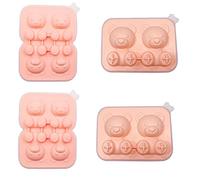Agwuoetr 4 Bear Molds for Whiskey Big Ice Tray with Lid 2023 Kitchen Home Cool Summer