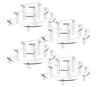 Agwuoetr 4 Pack 3 Tier Clear Cupcake Stand Holder Acrylic Risers Display Stand Dessert Stand for Display