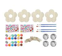 Agwuoetr 4 Pack Arts and Crafts Bird Feeders Wooden DIY Painting Kits Garden Outdoor Activities Easter Gift