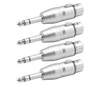 Agwuoetr 4 Pack XLR Female To 6.35mm Adapter Balanced Female XLR To 6.35mm Male Microphone Adapter Easy Install Easy To Use