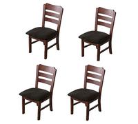 Agwuoetr 4 Piece Removable Washable Stretch Jacquard Chair Seat Covers Anti-Dust Dining Room Chair Covers Seat Cushion Slipcovers