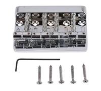Agwuoetr 4 String Hardtail Bass Guitar Bridge for Precision PB Style Bass, Chrome