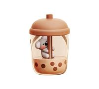 Agwuoetr 450Ml Portable Koala Milk Tea Cup Air Purification Humidifier USB Desktop Water Atomizer Diffuser for Bedroom Brown