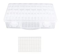 Agwuoetr 48 Compartment Storage Box Clear Seed Bead Organizer Small Removable Container with Lid for Small Beads
