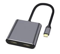 Agwuoetr 4In1 USB Type C Hub to Dual 4K HD -Compatible Charge Port USB-C Docking Station Adapter Support Dual-Screen Display