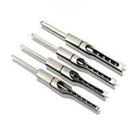 Agwuoetr 4pc HSS Square Hole Drill Set,Woodworking Mortising Chisel Bit,Auger Drill Tools for DIY Drill Tool Making,Drill Tool