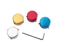 Agwuoetr 4PCS Guitar Pedals Footswitch Topper Aluminium Alloy Guitar Effect Foot Nail Cap for Guitar Effects