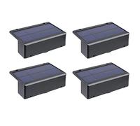Agwuoetr 4Pcs Solar Wall Light Sunlight Garden Fence Lamp LED Waterproof Solar Stair Light Up and Down Courtyard Street Wall Lamp