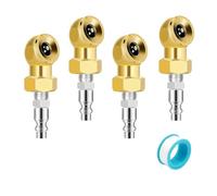 Agwuoetr 4Piece 1/4Inch Air Chuck Tire Pressure Caps Portable Air Chuck for Inflator Gauge Compressor