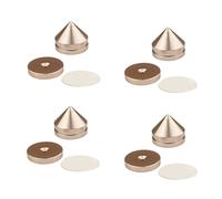 Agwuoetr 4Set Hifi Audio Foot Spikes Cone Floor Foot Nail Aluminum Alloy Speaker CD Cabinet Power Amplifier Computer (Gold)