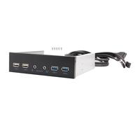 Agwuoetr 5.25 Inch Desktop Pc Case Internal Front Panel Usb Hub 2 Ports Usb 3.0 And 2 Ports Usb 2.0 With Hd Audio Port 20 Pin Connector