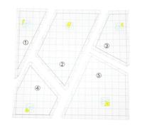 Agwuoetr 5 Pieces Quilting Template Set Sewing Machine Ruler DIY Hand Patchwork Quilting Ruler Quilt Templates Square Templates