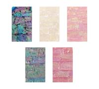 Agwuoetr 5 Sheet Nail Art Sticker Adhesive Broken Gradient Mermaid Shell Abalone Flakes 3D Nails Tips Manicure Uv Gel Polish Diy Decal