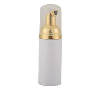 Agwuoetr 50ML/1.7Oz Foam Bottle with Gold Pump, 6Pcs, Empty Travel Foaming Dispensers for Soap, Shampoo, Gold+White