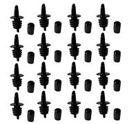 Agwuoetr 50PCS Bottle Pourers Syrup Pourer Pour Spouts Plastic Liquor Bottle Pourers with Rubber Pourers Dust Cap Covers Easy to Use Black