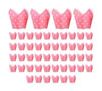 Agwuoetr 50PCS Newspaper Style Cupcake Liner Baking Cup for Wedding Tulip Muffin Cupcake Paper Cup Oilproof Cake Easy Install Easy to Use C