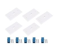 Agwuoetr 5PCs Cat6 Ethernet Wall Plate Outlet 1 Port RJ45 Network Female To Female Wall Coupler Jack Plate Easy To Use