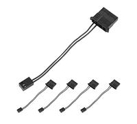 Agwuoetr 5Pcs IDE to 3 Pin Fan Power Cable Molex D Plug Power to 3 Pin Connector Computer PC Cooling Convertor Cable
