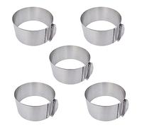 Agwuoetr 5Pcs Mousse Circle 3D Round Cake Baking Mold Stainless Steel Cake Decoration Tool Accessories