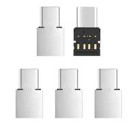 Agwuoetr 5pcs Ultra Mini Type-C USB-C to USB 2.0 OTG Adapter for Cell Phone Tablet & USB Cable & Flash Disk