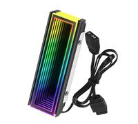 Agwuoetr 5V ARGB Sync Computer 2280 SSD M2 Radiator PC RGB M.2 Nvme Cooling Heatsink Solid State Drive Cooling Radiato A