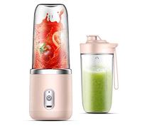 Agwuoetr 6 Blades Portable Juicer Cup Juicer Fruit Cup Automatic Small Electric Juicer Smoothie Blender Food Processor,B