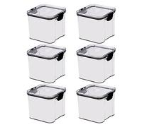 Agwuoetr 6 Pack 700Ml Food Storage Box Organizer Container Set Vacuum Lid Seal Clear Square