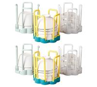 Agwuoetr 6 PCS Kitchen Drain Bowl Rack Rotary Telescopic Bowl Rack Plastic Dish Storage Rack