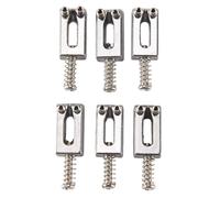 Agwuoetr 6 Pieces Electric Guitar Bridge Saddles Flat Set for Strat Tele Guitar Replacement