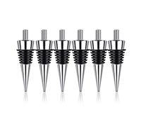 Agwuoetr 6 Pieces Metal Bottle Stopper Blank Zinc Alloy Wine Bottle Stopper Kit Reusable Wine Saver Corks Bottle Stopper Set