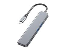 Agwuoetr 6 Ports USB C Hub to 4K -Compatible PD Fast Charge USB 3.0 2.0 HUB Type C Charging Docking for PC Laptop