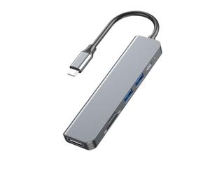 Agwuoetr 6 Ports USB C Hub to 4K -Compatible PD Fast Charge USB 3.0 2.0 HUB Type C Charging Docking for PC Laptop
