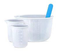 Agwuoetr 600Ml/20Oz Resin Mixing Cups, 2 Piece 100Ml Measuring Cups, Silicone Stirring Stick, Epoxy Mixing Kit