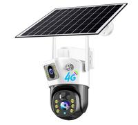 Agwuoetr 6MP 4G Camera with Solar Panel V380 Outdoor Surveillance IP Camera Support Color Night Vision PIR Motion Detection Cam