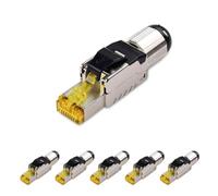 Agwuoetr 6Pack Tool Free Shielded RJ45 Cat 8, Cat8 Field Termination Plug, Cat8 Connector, Cat8 Plug