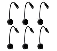 Agwuoetr 6PCS Bedside Working Study Reading Lamp Wall Lamp Sconces 3W LED Book Lamp Wall Night Light LED for Bedroom Dormitory